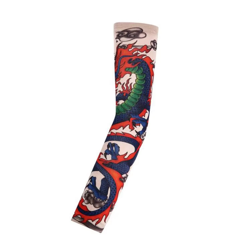 Fashion New Men Flower Arm Tattoo Sleeves Seamless Outdoor Riding Sunscreen Arm Sleeves Sun Uv Protection Arm Warmers for Women