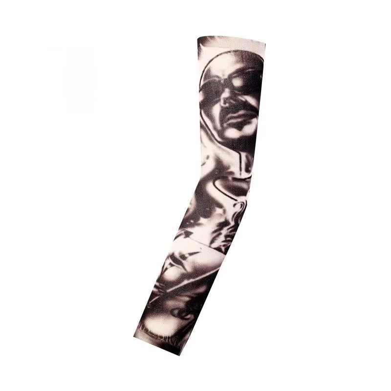 Fashion New Men Flower Arm Tattoo Sleeves Seamless Outdoor Riding Sunscreen Arm Sleeves Sun Uv Protection Arm Warmers for Women