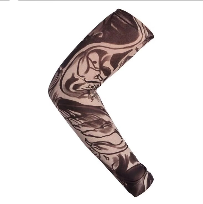 Fashion New Men Flower Arm Tattoo Sleeves Seamless Outdoor Riding Sunscreen Arm Sleeves Sun Uv Protection Arm Warmers for Women