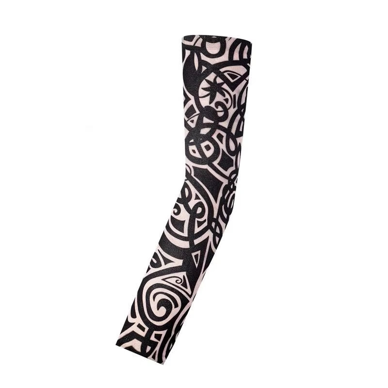 Fashion New Men Flower Arm Tattoo Sleeves Seamless Outdoor Riding Sunscreen Arm Sleeves Sun Uv Protection Arm Warmers for Women