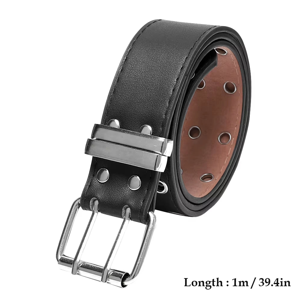 Coffee Black Color Women Belt Leather Pin Buckle Belt New Punk Wind Jeans Fashion Individual Decorative Belt Chain Women Belt
