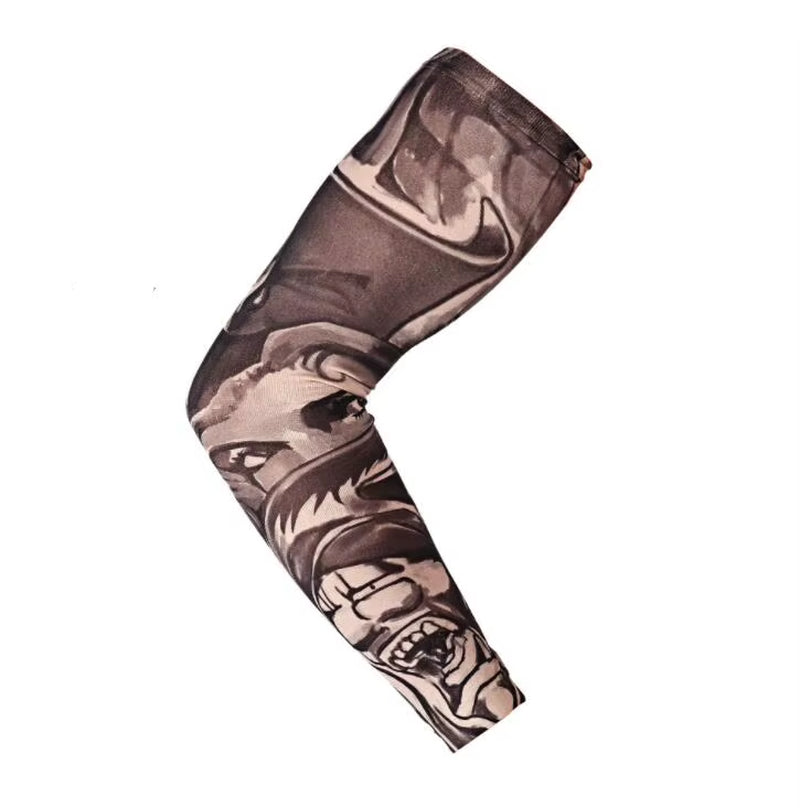 Fashion New Men Flower Arm Tattoo Sleeves Seamless Outdoor Riding Sunscreen Arm Sleeves Sun Uv Protection Arm Warmers for Women