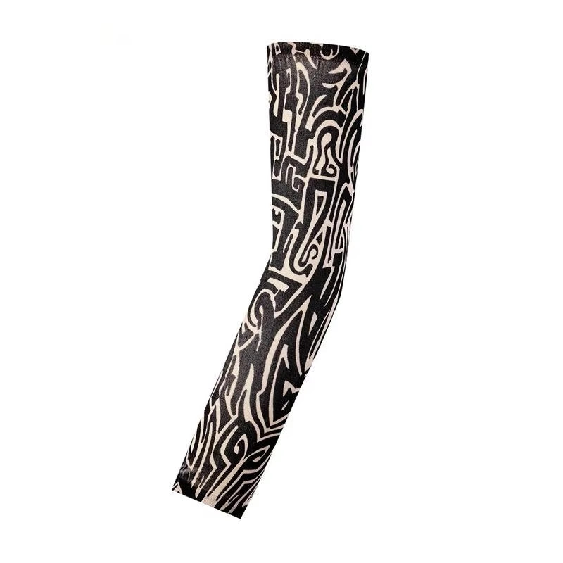 Fashion New Men Flower Arm Tattoo Sleeves Seamless Outdoor Riding Sunscreen Arm Sleeves Sun Uv Protection Arm Warmers for Women